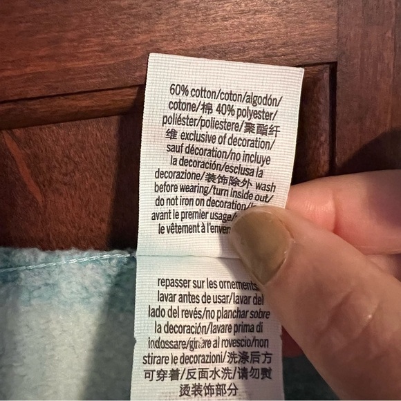 Pink Victorias Secret Baby Blue Off the Shoulder Tie Dye Sweatshirt EUC It#C56 - Picture 7 of 15